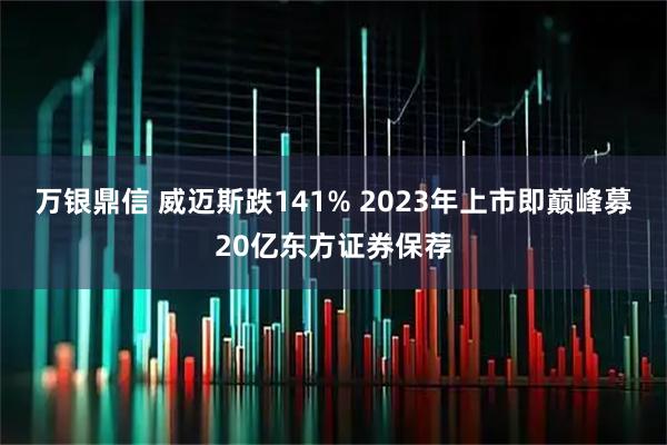 万银鼎信 威迈斯跌141% 2023年上市即巅峰募20亿东方证券保荐