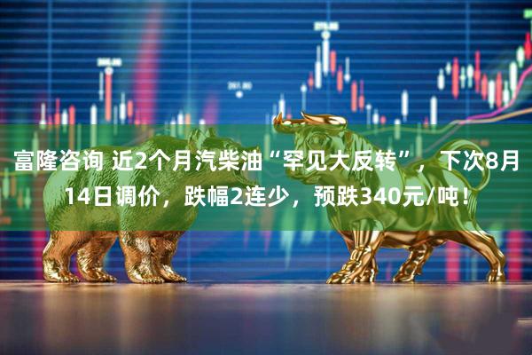 富隆咨询 近2个月汽柴油“罕见大反转”，下次8月14日调价，跌幅2连少，预跌340元/吨！